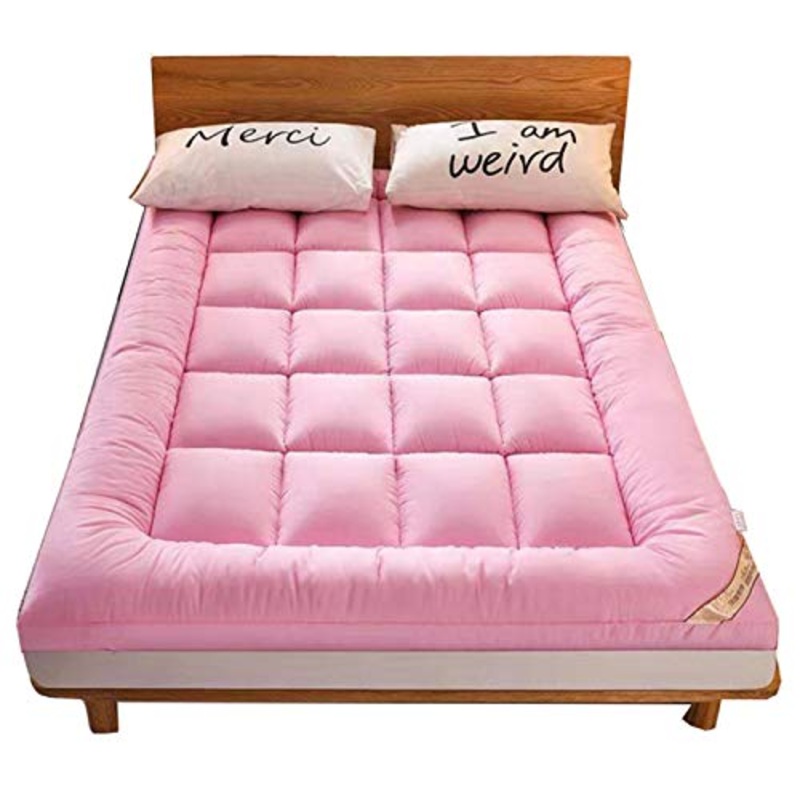 QXTT Materassi Letto Futon Materasso Futon Matrimoniale Pieghevole Giapponese Tradizionale Futon Tatami Ultra Morbido per Massaggi Esercizi di Yoga Campeggio Hotel,Pink-135 * 200cm