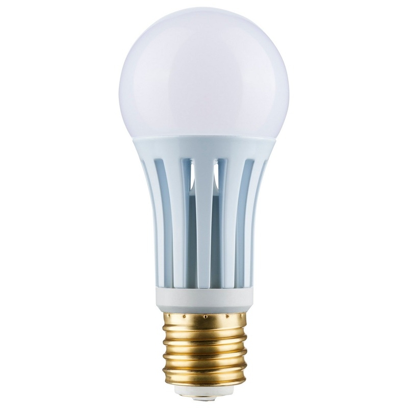 10/22/34 Watt PS25 LED Three-Way Lamp, E39d Mogul Base, 3000K, White Finish, 120 Volt Light Bulb by Satco