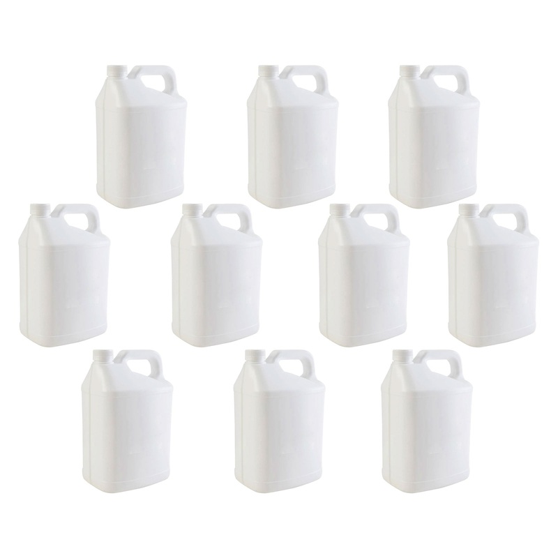 10x 5L White HDPE Plastic Bottles + Tamper Tel Caps – Dangerous Goods Jerry Can
