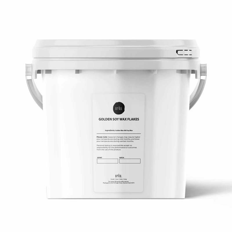 2Kg Golden 464 Soy Wax Flakes Bucket – 100% Pure Natural DIY Candle Melts Chips