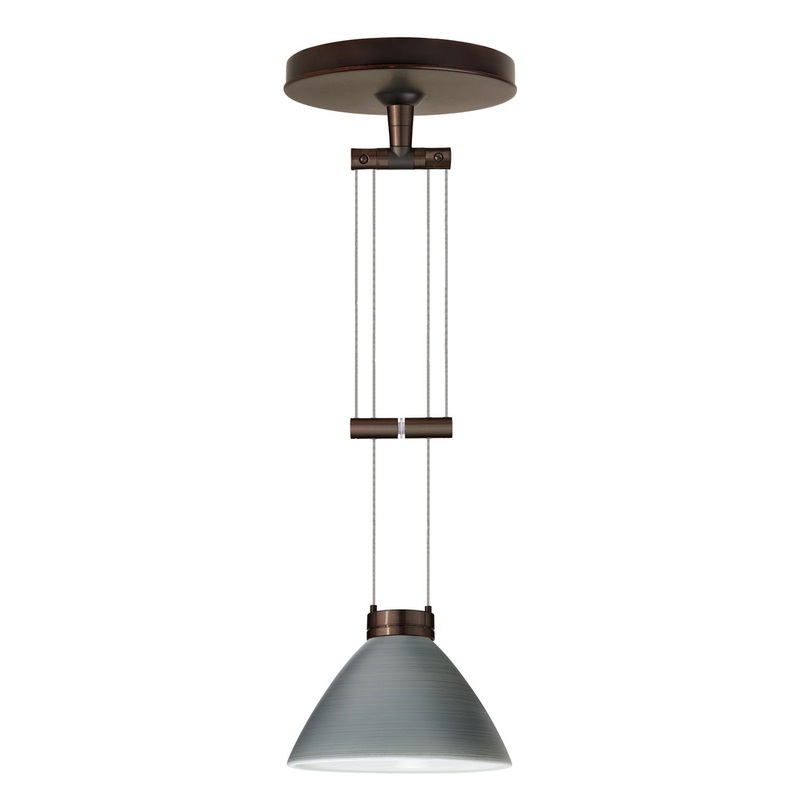 Besa 1XA-1743TN-BR Domi One Light Pendant Bronze