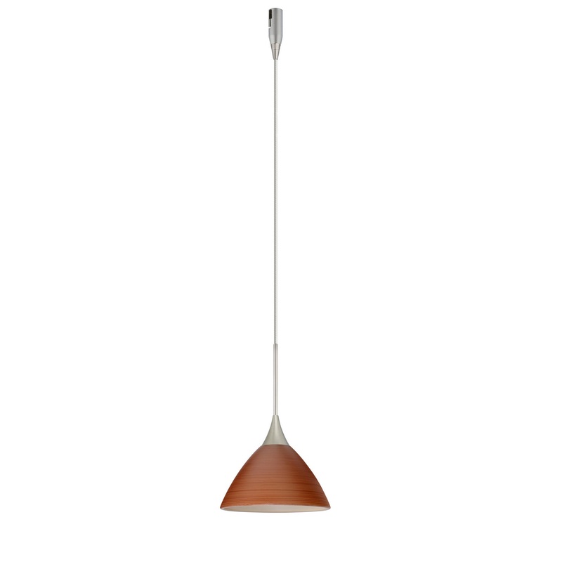 Besa RXP-1743CH-SN Domi One Light Pendant Satin Nickel