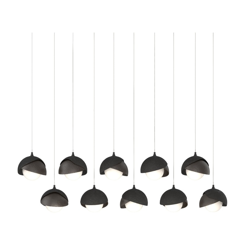 Brooklyn 10-Light Double Shade Pendant Black Oil Rubbed Bronze