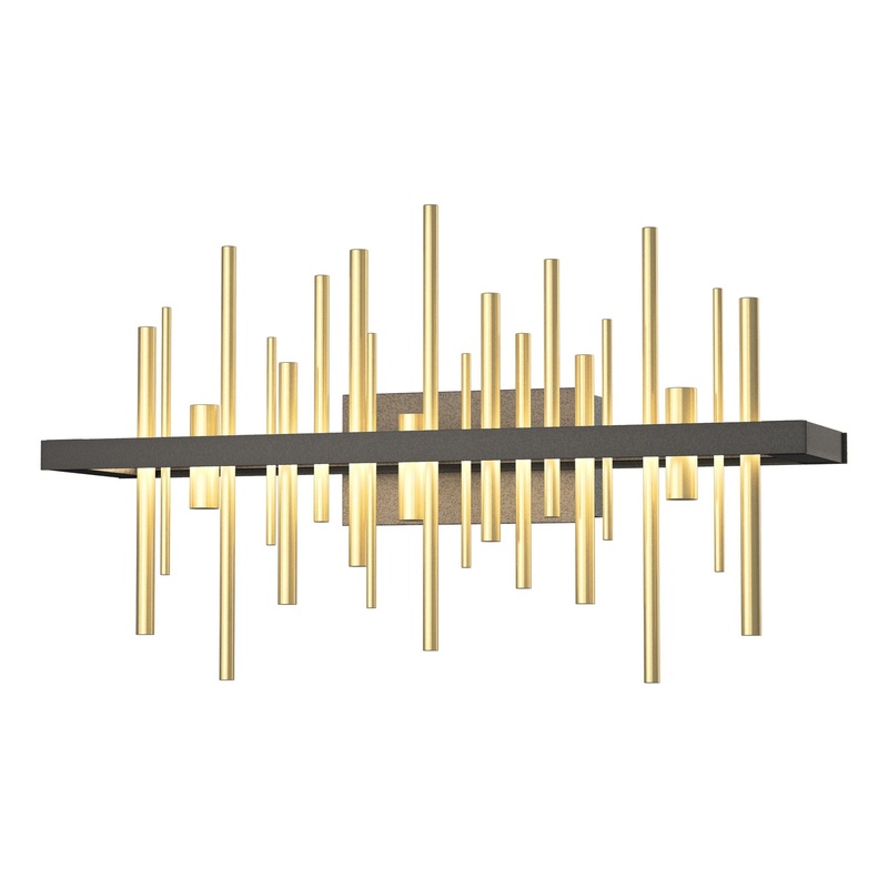 Cityscape LED Sconce Natural Iron Modern Brass