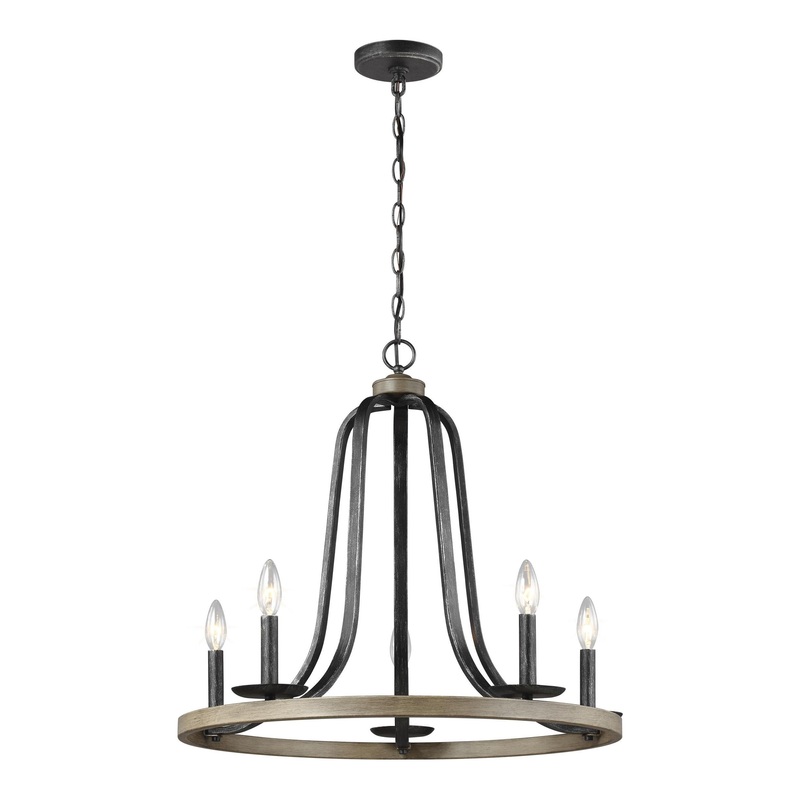 Conal Five Light Chandelier Stardust