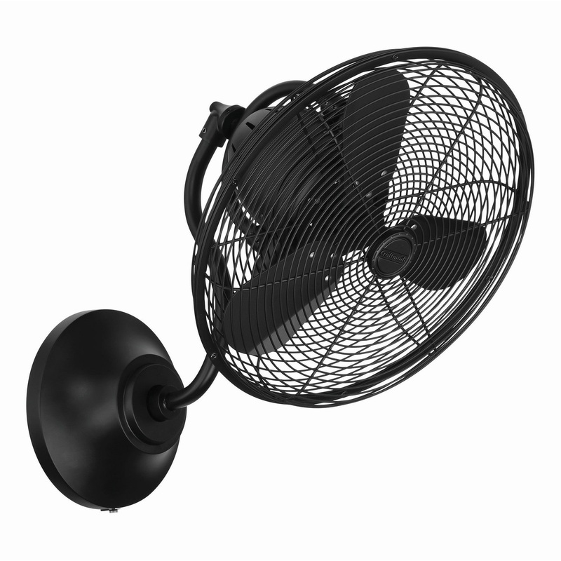 Craftmade BW116FB3-HW Bellows I Hard-wired Indoor/Outdoor 14″Wall Fan Flat Black