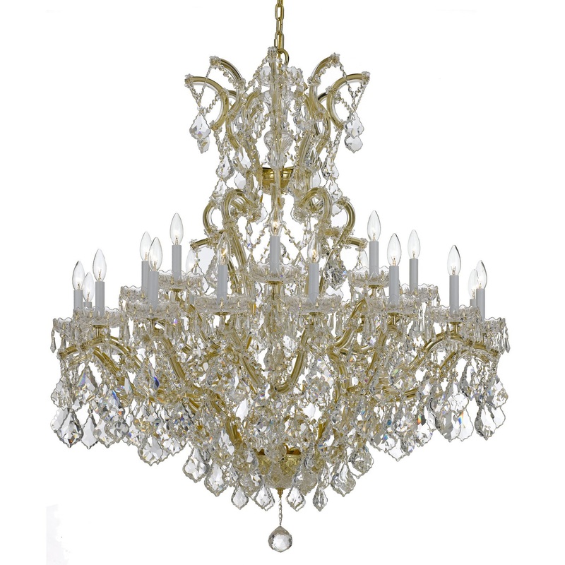 Crystorama 4424-GD-CL-S Maria Theresa 25 Light Chandelier Gold