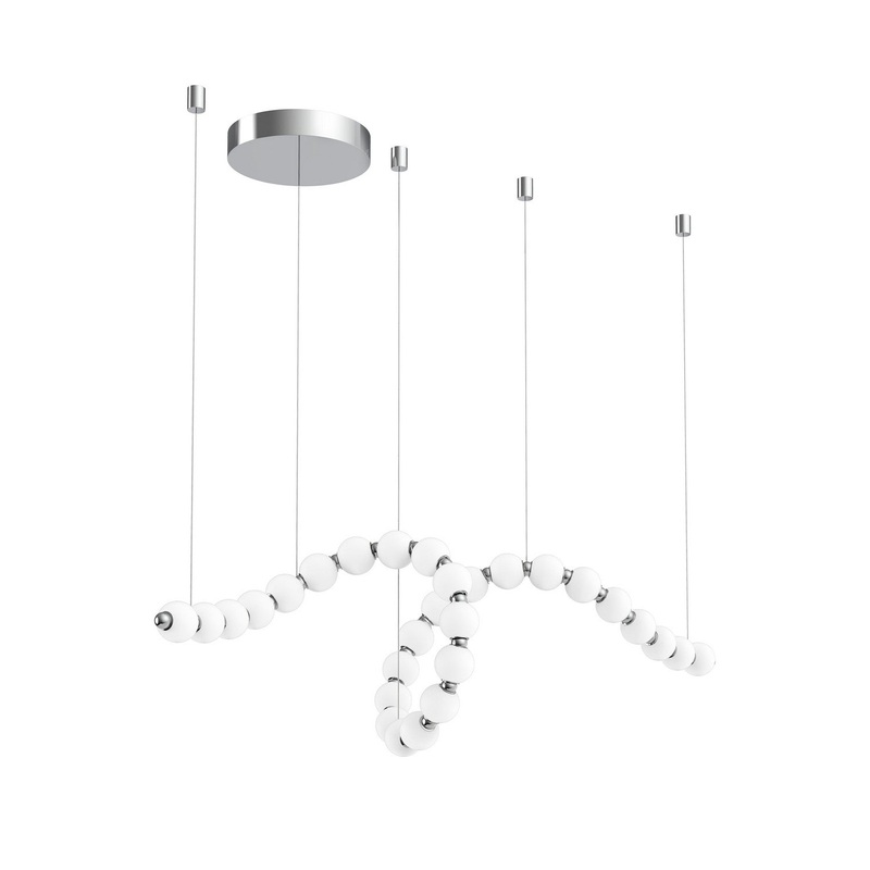 LED Chandelier from the Akoya Collection in Chrome Finish by Alora