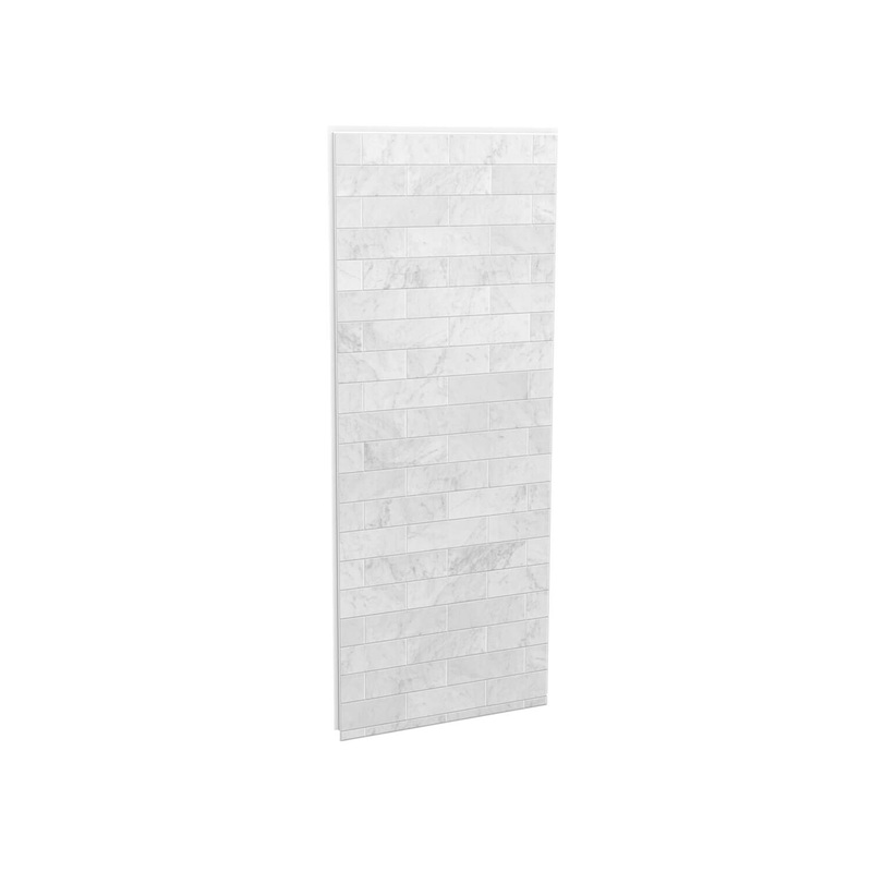 MAAX 103419-307-508 Utile 32 in. Composite Direct-to-Stud Side Wall in Marble Carrara