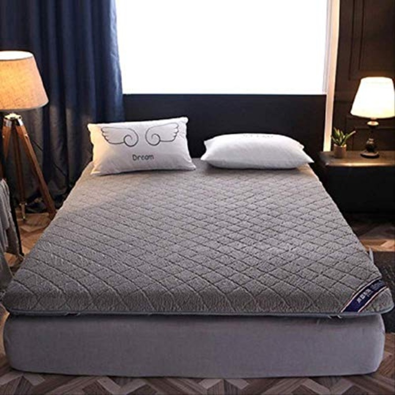 N-S Pavimento Tatami Tenere Caldo in Inverno Materassi Studente Dormitorio Pieghevole Tappetini King Queen Twin Full Size Prodotto 120x200cm Grigio Scuro