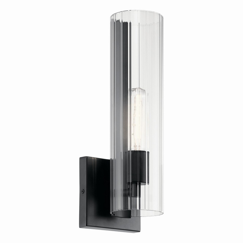 One Light Wall Sconce from the Jemsa Collection in Black Finish by Kichler