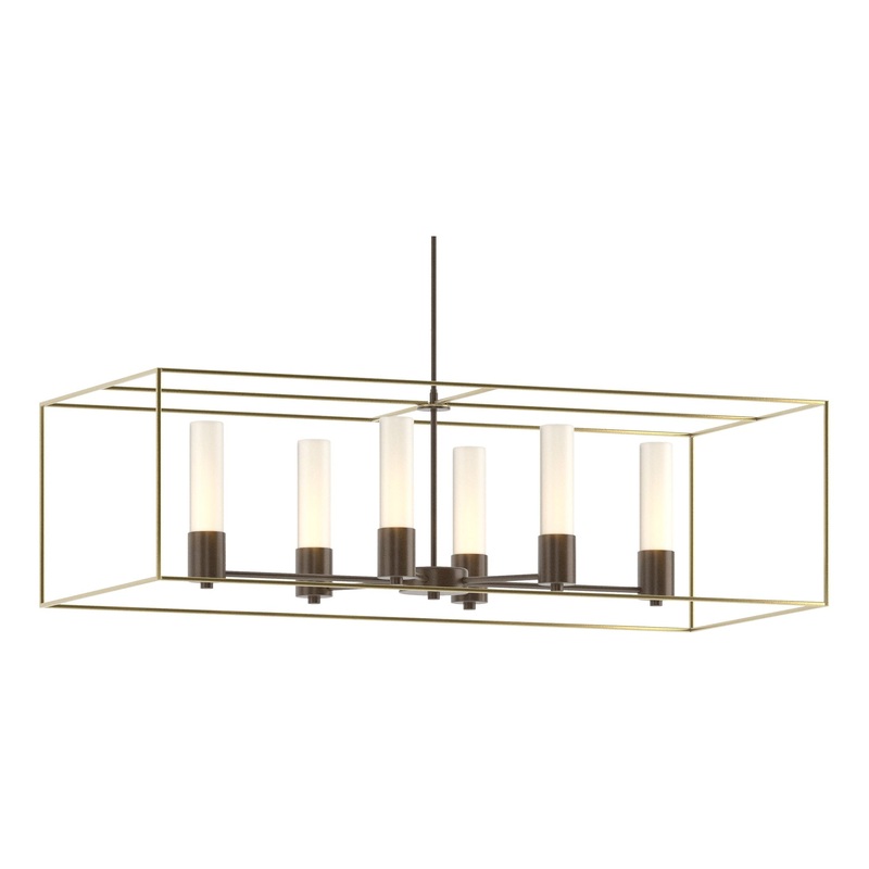 Portico Pendant Bronze Modern Brass Opal Glass (GG)