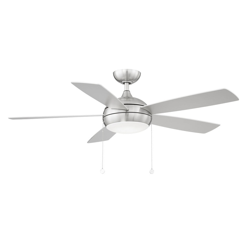 52″ Ceiling Fan from the Disc Ii Collection in Brushed Nickel Finish by W.A.C. Lighting