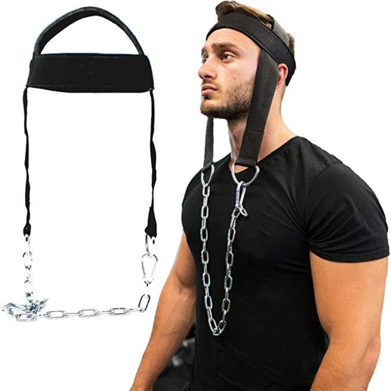 Adjustable Neck Harness with Chain for Strength Training and Rehabilitation