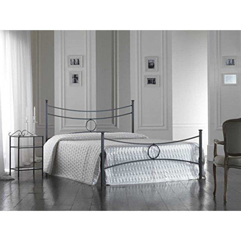 Bed Store SISTEMI RIPOSO Letto Matrimoniale in Ferro Battuto Modello Conca