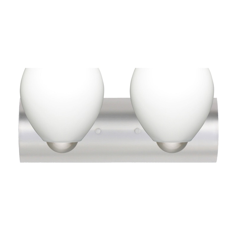 Besa 2WZ-412207-LED-SN Bolla Two Light Wall Sconce Satin Nickel