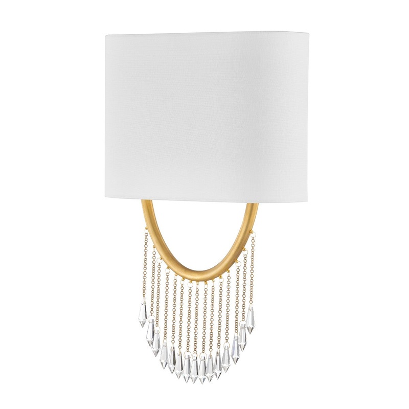 Corbett Lighting 439-19-VB Francesca Two Light Wall Sconce Vintage Brass (Discontinued)