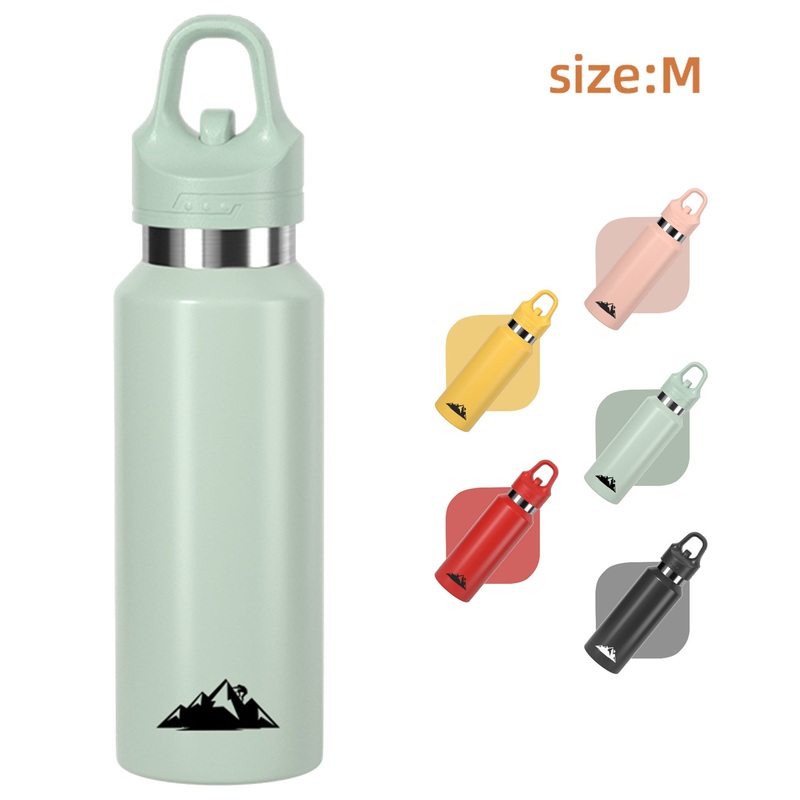 Green 480ml Insulated Stainless Steel Water Bottle – Leakproof One-Click Lid Thermal Flask for Hot & Cold Drinks