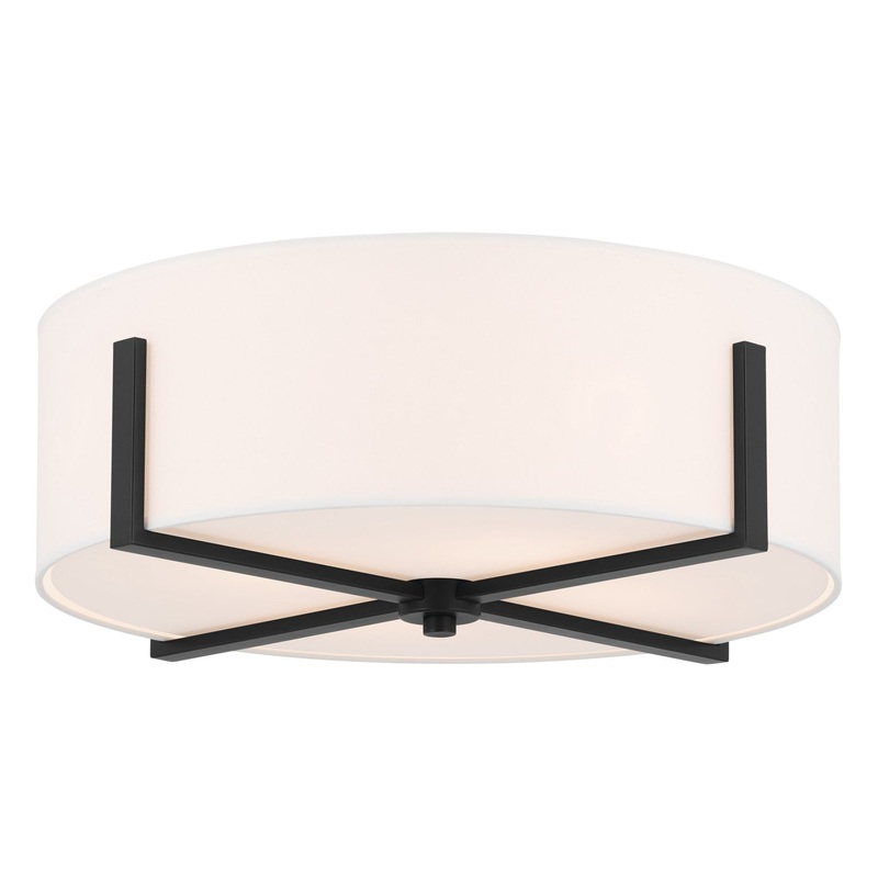 Kichler 52594BK Four Light Flush Mount, Black