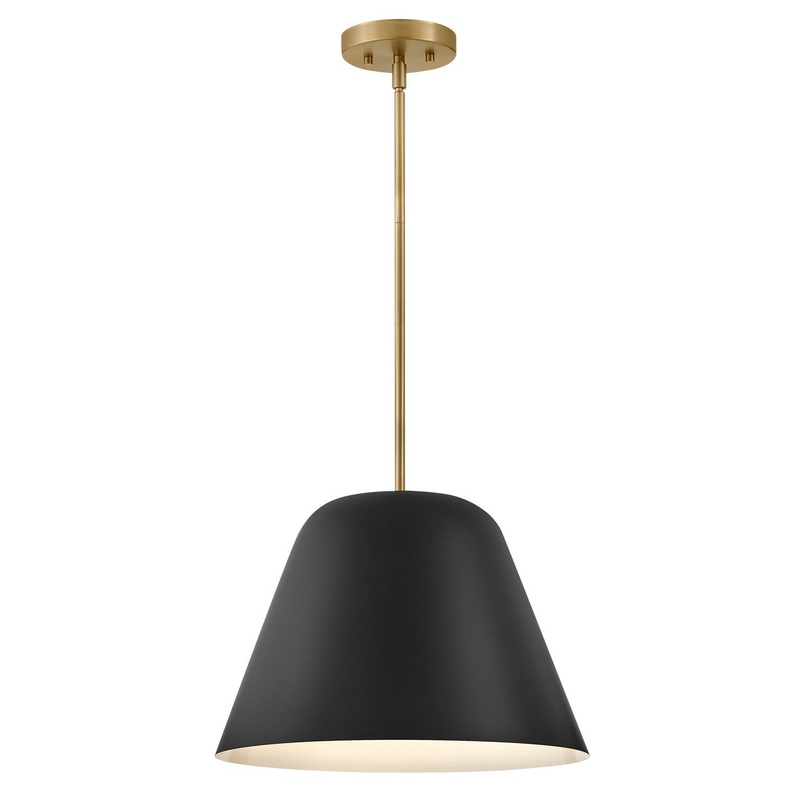 LED Pendant from the Madi Collection in Lacquered Brass Finish by Lark