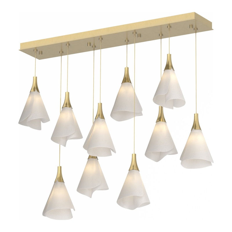 Mobius 10-Light Pendant Modern Brass