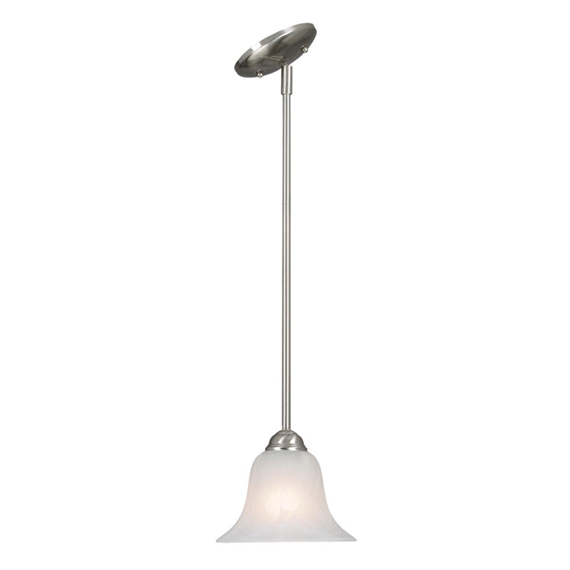 Multi-Family Mini Pendant in Pewter with Marbled Glass