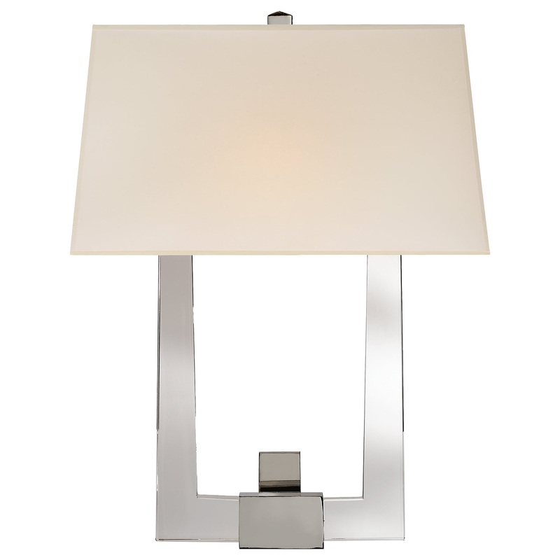 Two Light Wall Sconce from the Edwin Collection in Crystal With Polished Nickel Finish by Visual Comfort Signature