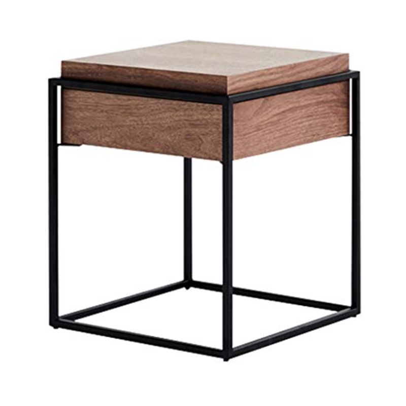 WFDLIU Ferro Battuto in Legno Massello Comodino Piccolo 1 Cassetto Mobili Comodini Camera da Letto  Anche Un Piccolo Tavolo Tavolino Tavolino in Noce
