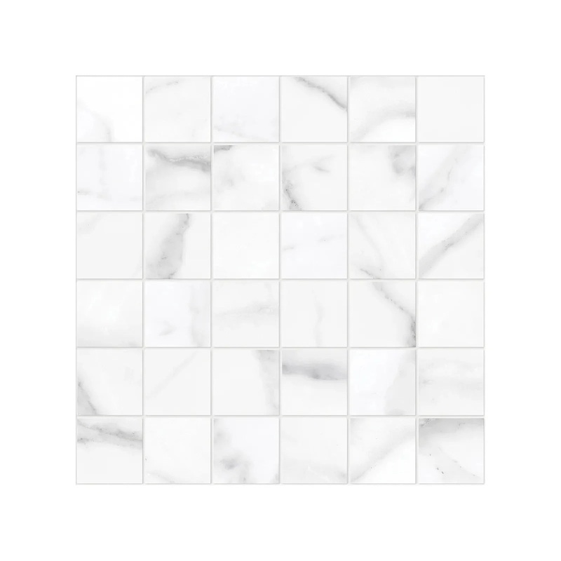 2″ x 2″ La Marca Statuario Honed 36 Piece Mosaics. 1 Sheet = .96 Sf. (68-475) Nuovo 2″ x