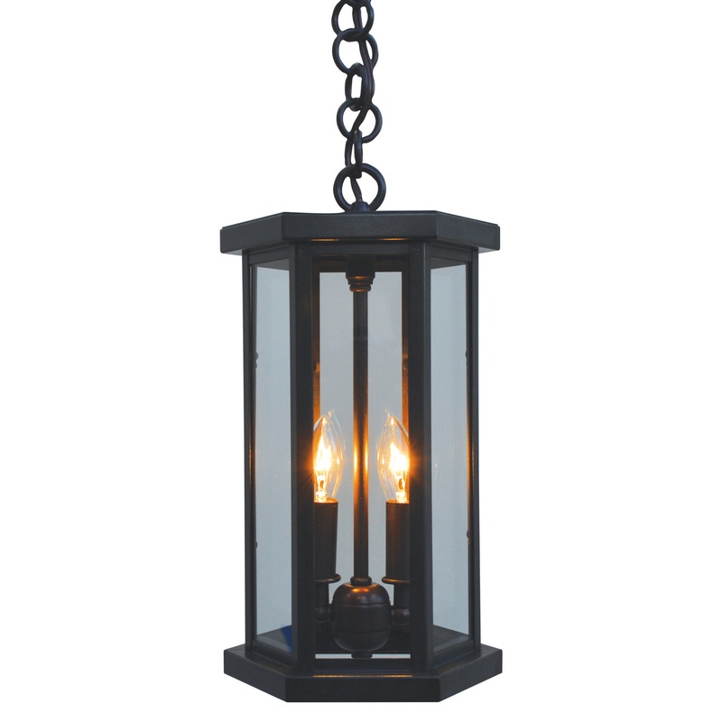 Arroyo LYH-7CLR-BZ Lyon Two Light Pendant Bronze