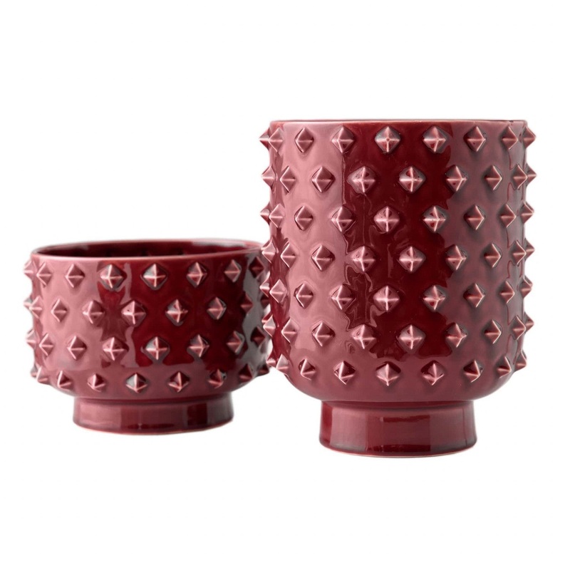 Arteriors AVC06 Valika Vases, Set of 2 Garnet