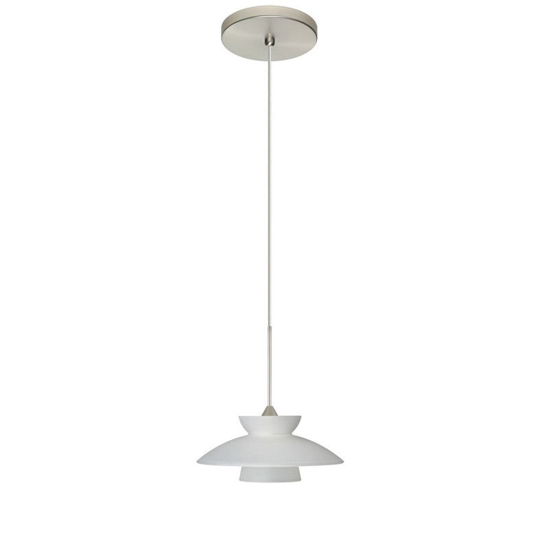 Besa 1XT-271825-LED-SN Trilo One Light Pendant Satin Nickel
