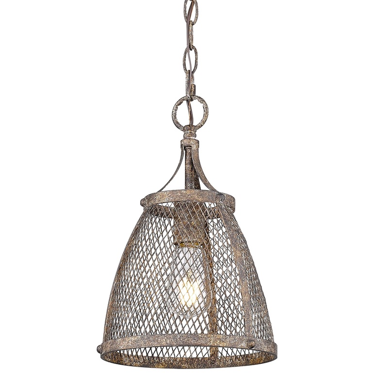 Calgary Mini Pendant in Pebbled Rust