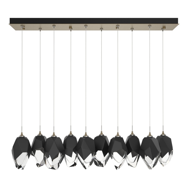 Chrysalis 10-Light Large Crystal Pendant Soft Gold Black Crystal (BP)