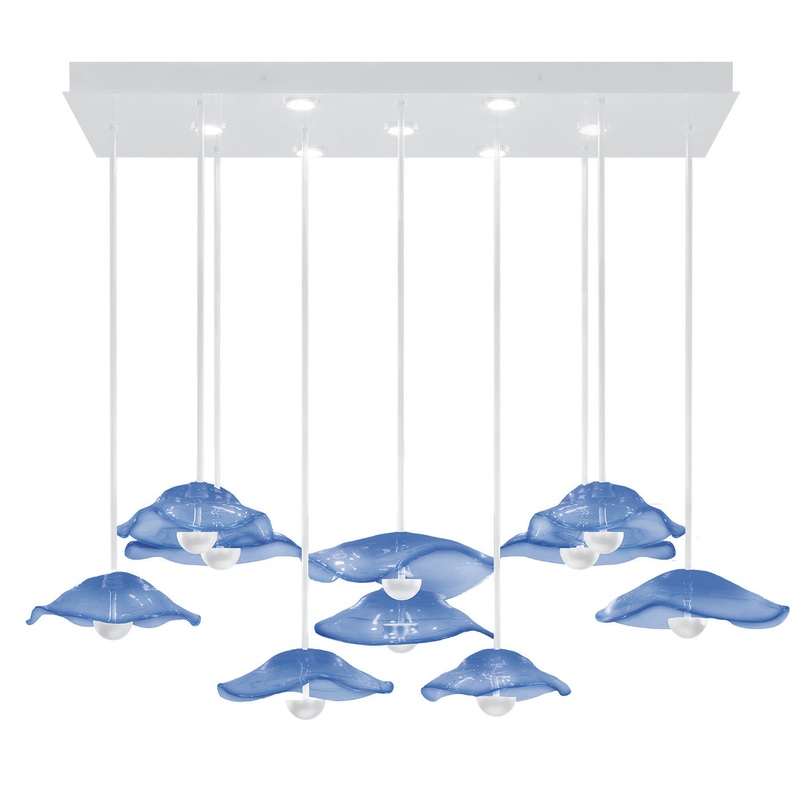 Embark 61.75″W Rectangular Pendant White/Blue