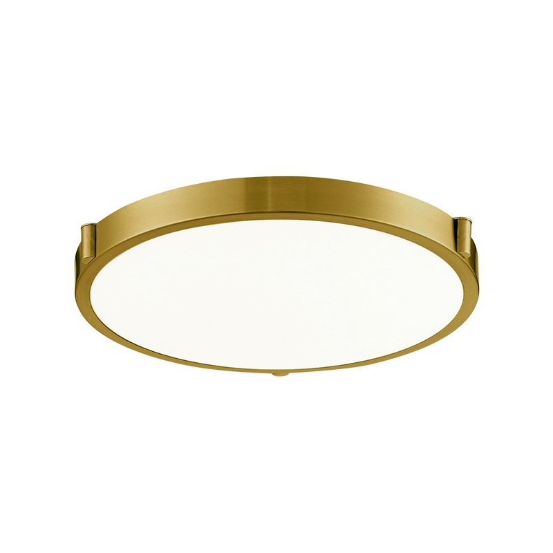 LED Flush Mount from the Floyd Collection in Brushed Gold Finish by Kuzco Lighting