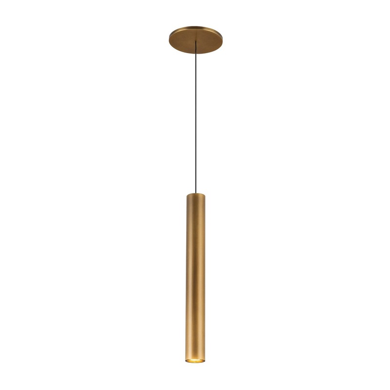 LED Pendant from the Mason Collection in Vintage Brass Finish by Kuzco Lighting