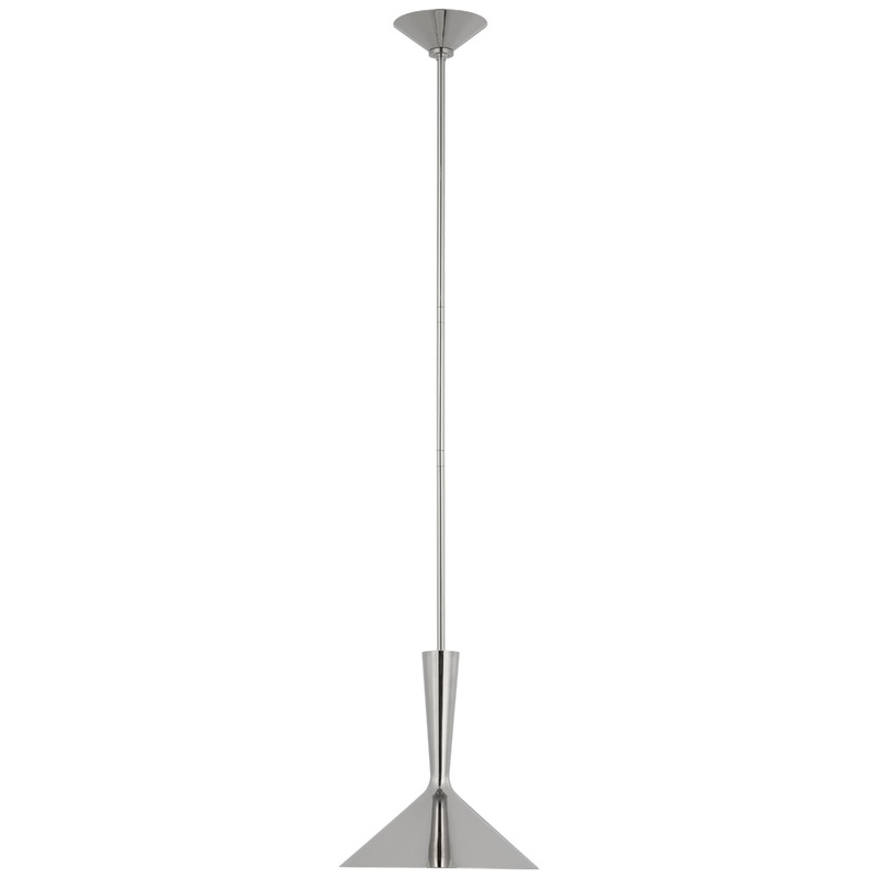 LED Pendant from the Rosetta Collection in Polished Nickel Finish by Visual Comfort Signature