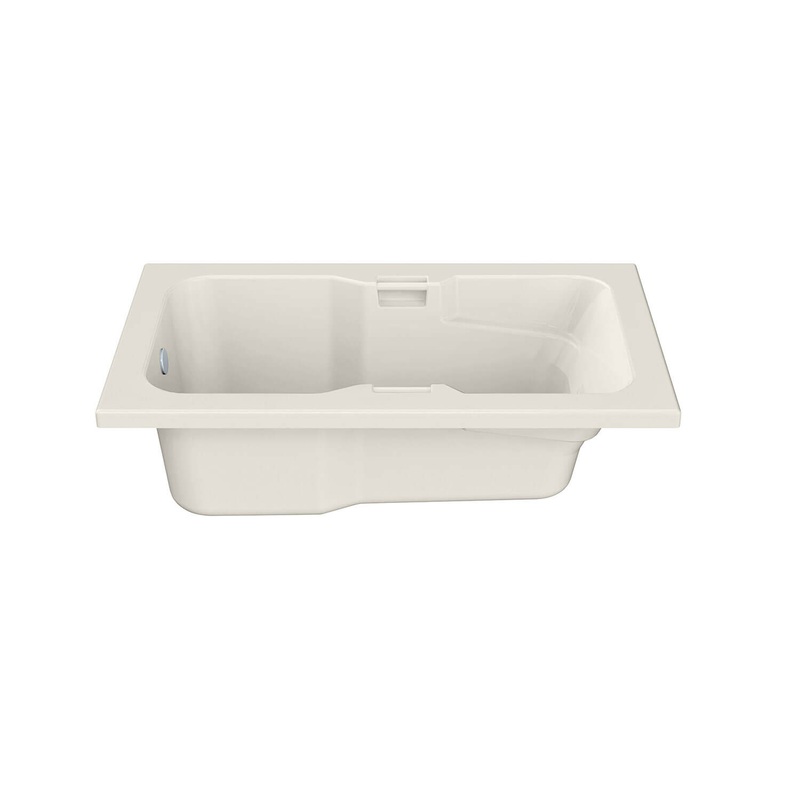 MAAX 102226-000-007-000 Lopez 6036 Acrylic Alcove End Drain Bathtub in Biscuit