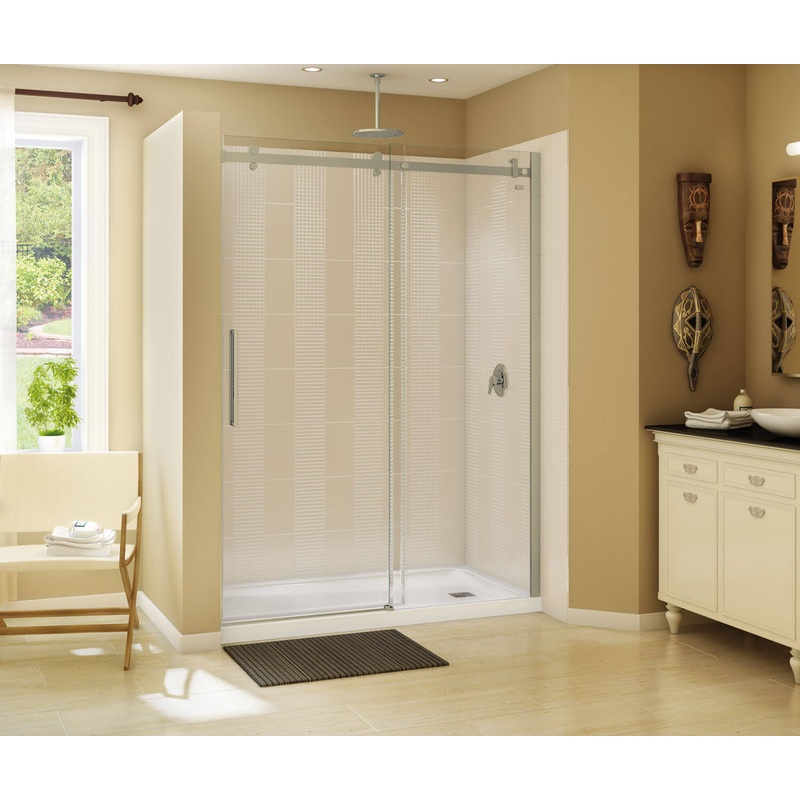 MAAX 106012-000-001-001 Olympia Square 6032 Acrylic Alcove or Corner Shower Base in White with Left-Hand Drain