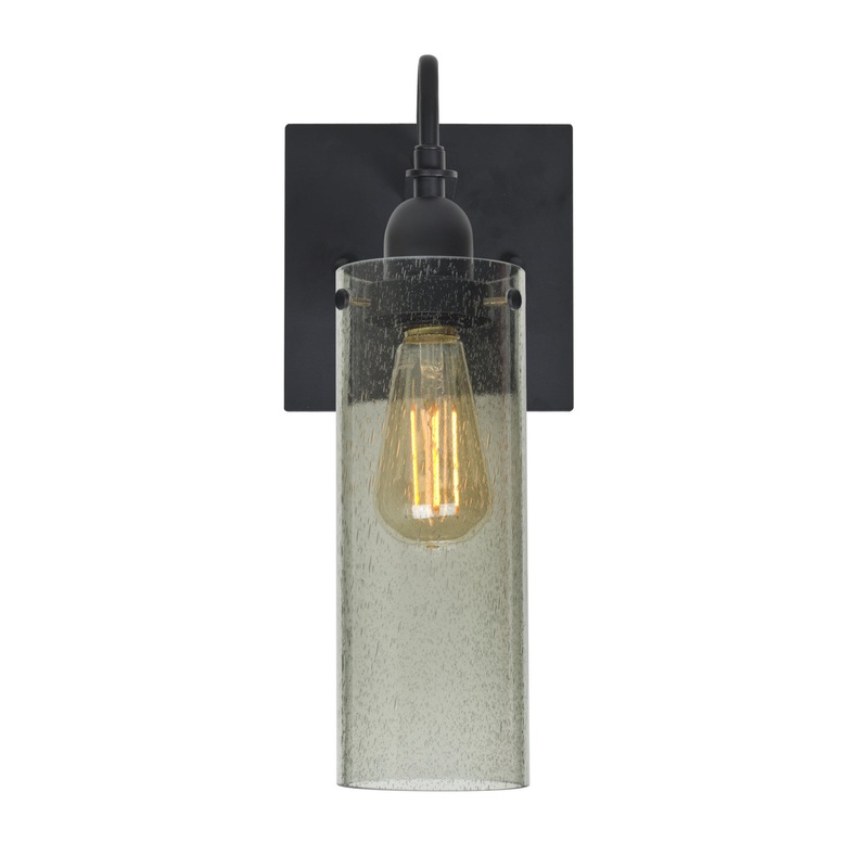 One Light Wall Sconce from the Juni Collection in Black Finish by Besa