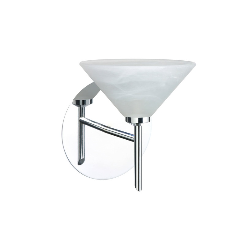 One Light Wall Sconce from the Kona Collection in Chrome Finish by Besa
