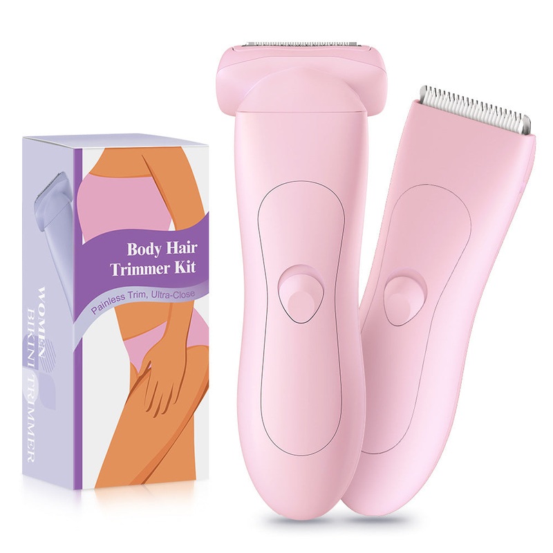 Pink 2-in Women’s Electric Body & Bikini Trimmer Kit – Painless Ultra-Close Shaver
