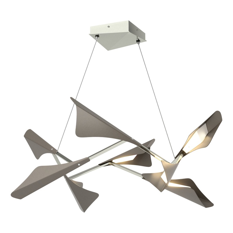 Plume 8-Light LED Pendant Sterling Dark Smoke