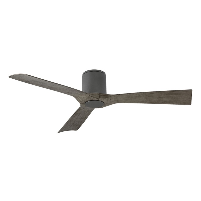 54″ Aviator Flush Ceiling Fan by Modern Forms Fans (Wet Rated) 3 Graphite/Weathered Gray