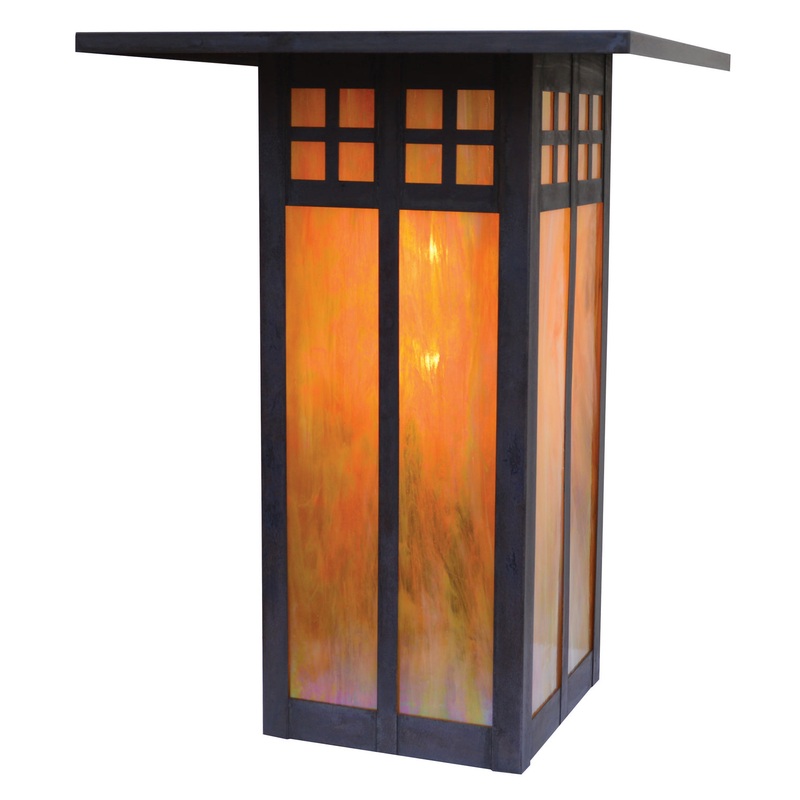 Arroyo GW-18LGW-MB Glasgow Two Light Flush /Wall Mount Mission Brown