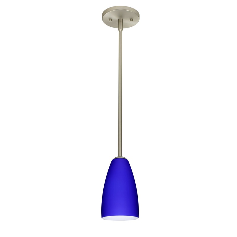 Besa 1TT-1511CM-SN Riva One Light Pendant Satin Nickel
