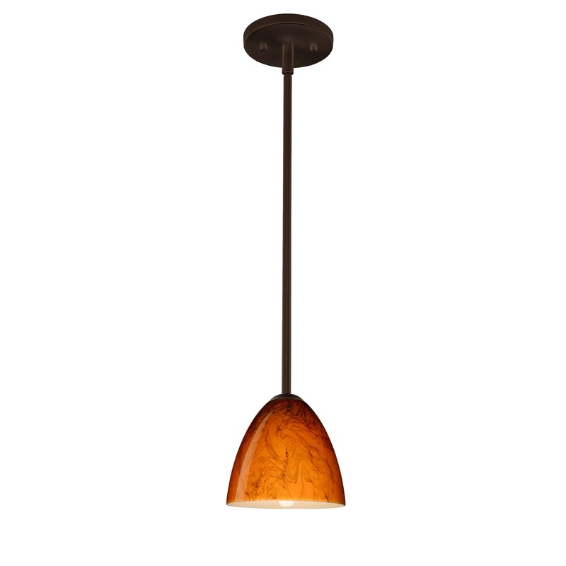 Besa 1TT-4470HB-BR Vila One Light Pendant Bronze