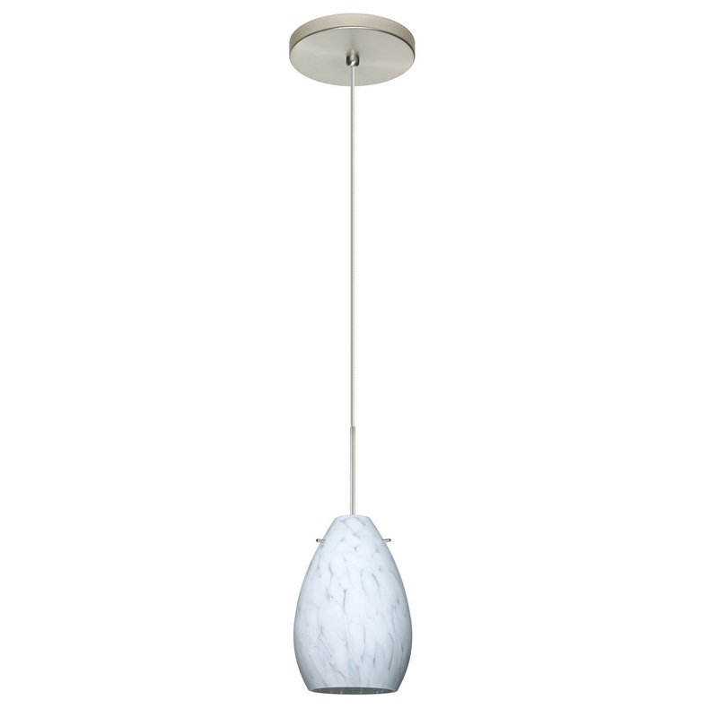 Besa 1XT-171319-SN Pera One Light Pendant Satin Nickel