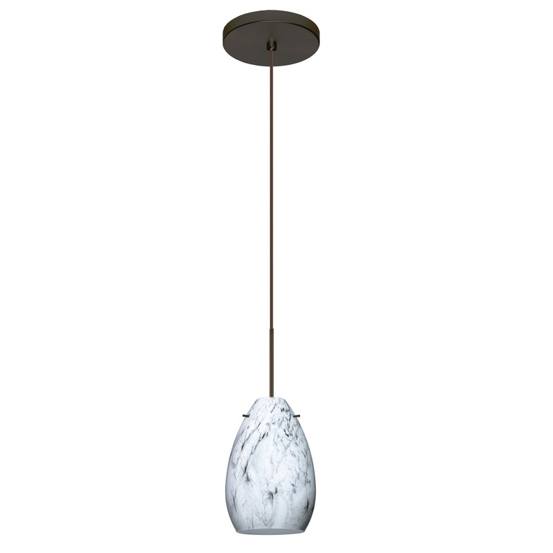 Besa 1XT-1713MG-LED-BR Pera One Light Pendant Bronze